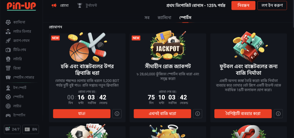 পিনআপ ডেস্কটপ প্রচার পৃষ্ঠার স্ক্রিনশট