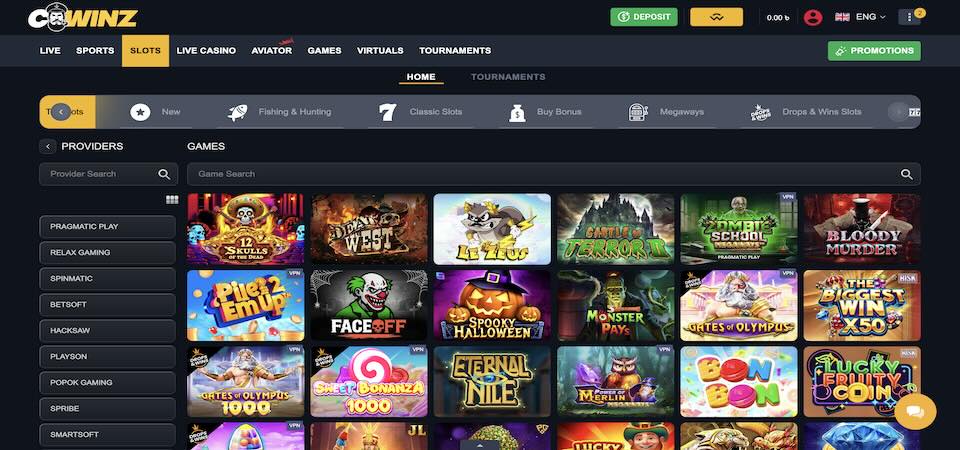 Cwinz ক্যাসিনো পৃষ্ঠার স্ক্রিনশট